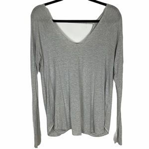 Abercrombie & Fitch top long sleeve striped gray M